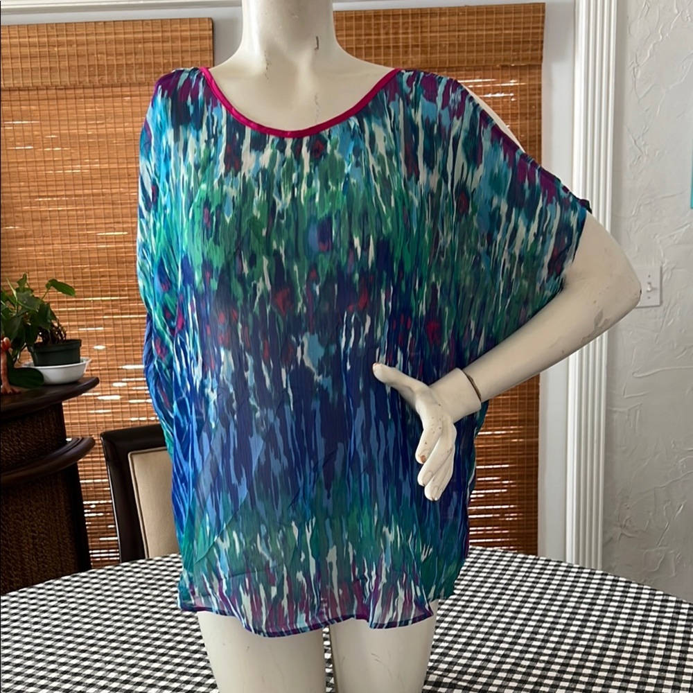 Colorful Sheer Blouse